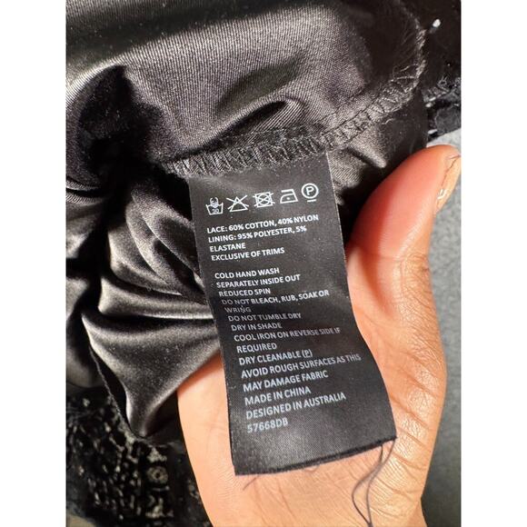 Bardot Dress Women‎ XXL Black Adeline Lace Midi Romantic Sexy Formal Party - Picture 3 of 8